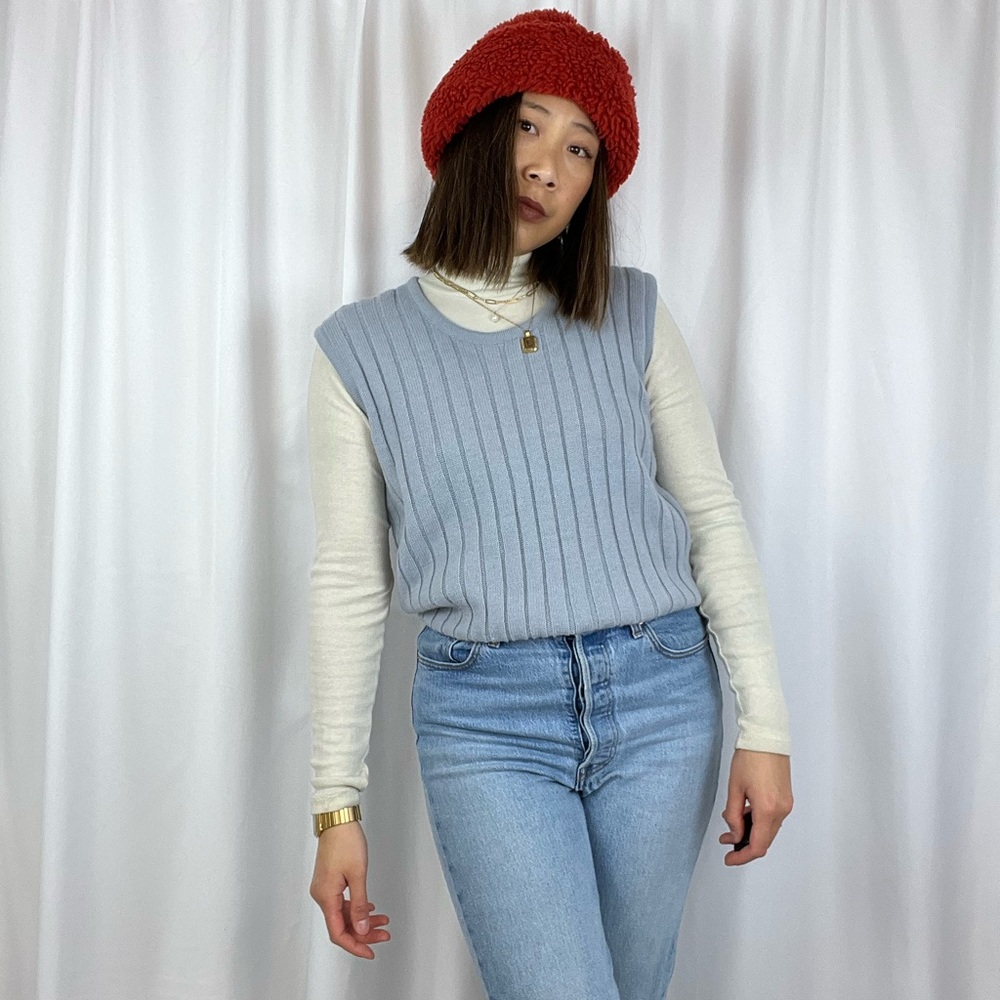 Light Blue Women's Sweater Vest